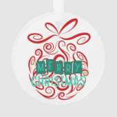Weihnachten, Schneeflocken 15 Ornament (Rückseite)