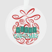 Weihnachten, Schneeflocken 15 Ornament (Vorderseite)