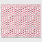 Weihnachten & Schneeflocken auf rosa Hintergrund W Geschenkpapier (Flach)