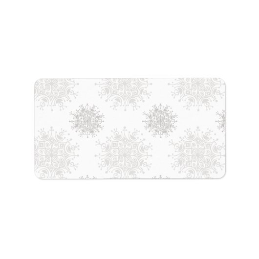 Weihnachten, Schneeflocken Blizzard-Muster Adressaufkleber (Vorne)