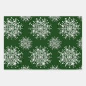Weihnachten Schneeflocken Blizzard Muster Geschenkpapier Set (Vorderseite 2)