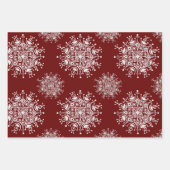 Weihnachten Schneeflocken Blizzard Muster Geschenkpapier Set (Vorderseite)