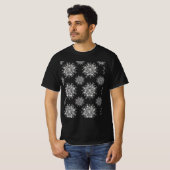 Weihnachten, Schneeflocken Blizzard-Muster T-Shirt (Vorne ganz)