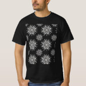 Weihnachten, Schneeflocken Blizzard-Muster T-Shirt (Vorderseite)