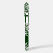 Weihnachten Schneeflocken Grün Blizzard Muster Case-Mate iPhone Hülle (Rückseite / Links)