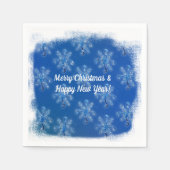Weihnachten, Schneeflocken im Neujahr Serviette (Vorderseite)
