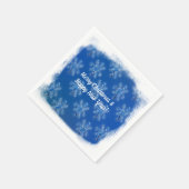 Weihnachten, Schneeflocken im Neujahr Serviette (Ecke)