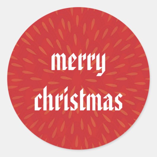 Weihnachten - Schneeflocken Klassische Runde S Runder Aufkleber (Vorderseite)