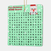 Weihnachten Schneeflocken Mini 15 Word Puzzle Name Keramikornament (Links)