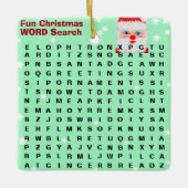 Weihnachten Schneeflocken Mini 15 Word Puzzle Name Keramikornament (Vorderseite)