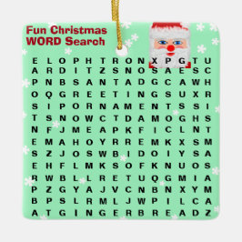 Weihnachten Schneeflocken Mini 15 Word Puzzle Name Keramikornament