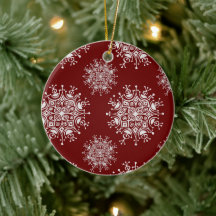 Weihnachten Schneeflocken Rotes Blizzard Muster