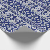 Weihnachten, Schneeflocken, Sweater Pattern, Geschenkpapier (Ecke)