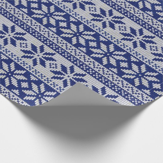 Weihnachten, Schneeflocken, Sweater Pattern, Geschenkpapier (Ecke)