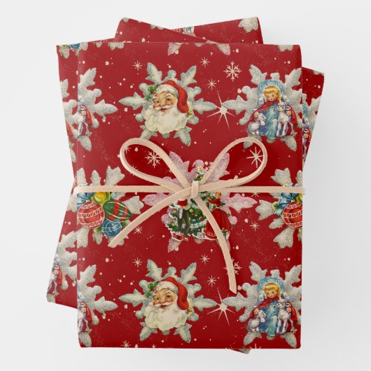 Weihnachten Schneeflocken von Nostalgie Geschenkpapier Set (Beispiel)