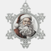 Weihnachten Schneeflocken Zinn-Ornament (Vorderseite)