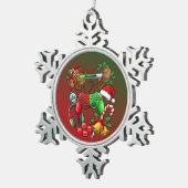 Weihnachten Schneeflocken Zinn-Ornament (Rechts)