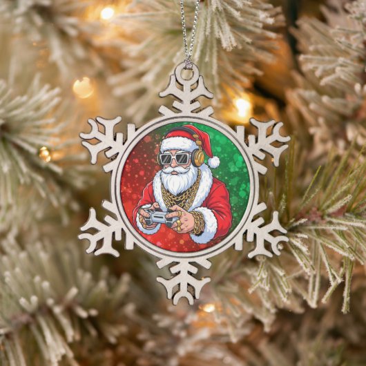 Weihnachten Schneeflocken Zinn-Ornament (Baum)