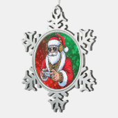 Weihnachten Schneeflocken Zinn-Ornament (Rechts)