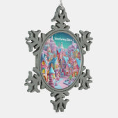 Weihnachten Schneeflocken Zinn-Ornament (Links)