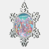 Weihnachten Schneeflocken Zinn-Ornament (Rechts)