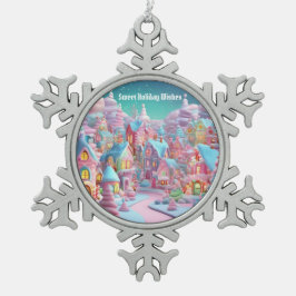 Weihnachten Schneeflocken Zinn-Ornament