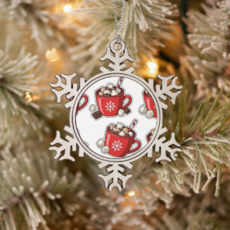 Weihnachten Schneeflocken Zinn-Ornament