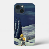 Weihnachten, Schneegel Walking mit einem Stern Case-Mate iPhone Hülle (Rückseite)