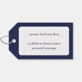 Weihnachten, Schneegel Walking mit einem Stern Geschenkanhänger (Rückseite Horizontal)