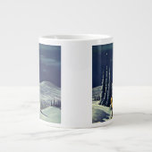 Weihnachten, Schneegel Walking mit einem Stern Jumbo-Tasse (Vorderseite)