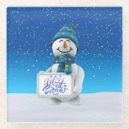 Weihnachten - Schneeglasten-Untersetzer Glasuntersetzer