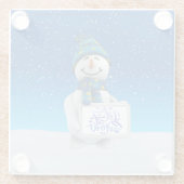 Weihnachten - Schneeglasten-Untersetzer Glasuntersetzer (Rückseite)