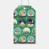 Weihnachten Schneeglobe Grün - Wald Weihnachten Geschenkanhänger (Vorderseite)