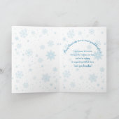 Weihnachten, Schneemann, Enkelin, Blauer Schatten Karte (Innenseite)