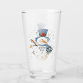 Weihnachten Schneemann Glas (Rückseite)