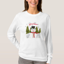 Weihnachten Schneemann / Lass es Schnee T - Shirt