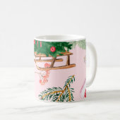 Weihnachten Schneemann Nahtlose Muster. Kaffeetasse (VorderseiteRechts)