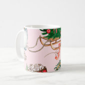 Weihnachten Schneemann Nahtlose Muster. Kaffeetasse (Vorderseite Links)