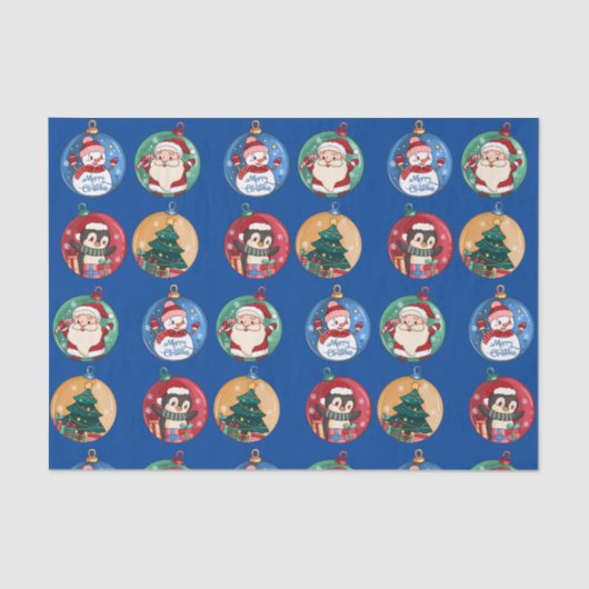 Weihnachten, Schneemann, Rentier Seidenpapier (Vorderseite)