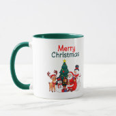 Weihnachten, Schneemann und Rentier frohe Weihnach Tasse (Links)