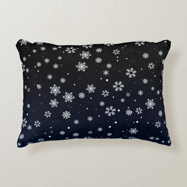 Weihnachten : Schneepattern Dekokissen (Vorderseite)