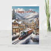 Weihnachten Schneestadt Landschaft Feiertag Gruß (Vorderseite)