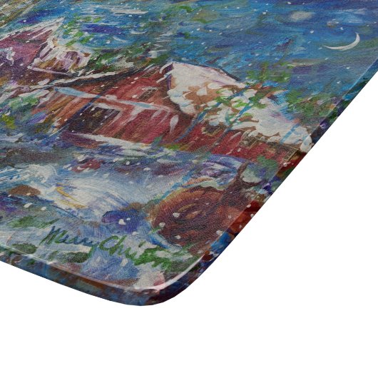 Weihnachten Schneidebrett (Ecke)