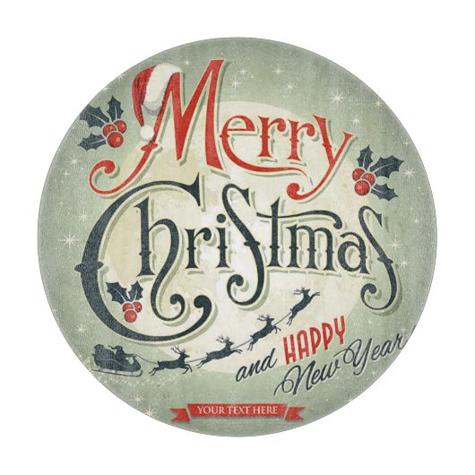 Weihnachten Schneidebrett (Vorderseite)