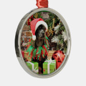 Weihnachten - Schnoodle - Anfänger Silbernes Ornament (Rechts)