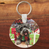 Weihnachten - Schnoodle - Dexter Schlüsselanhänger (Vorderseite)