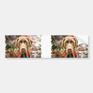 Weihnachten - Schokolade Labrador - Hershey Autoaufkleber