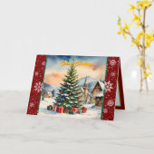 Weihnachten Schöne festliche alte Sammlung Karte (Gelbe Blume)