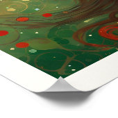 Weihnachten Schöne Frau mit braunem Haar Poster (Ecke)