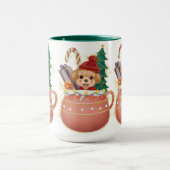 Weihnachten Schöne Puppy-Tasse Tasse (Zentrum)